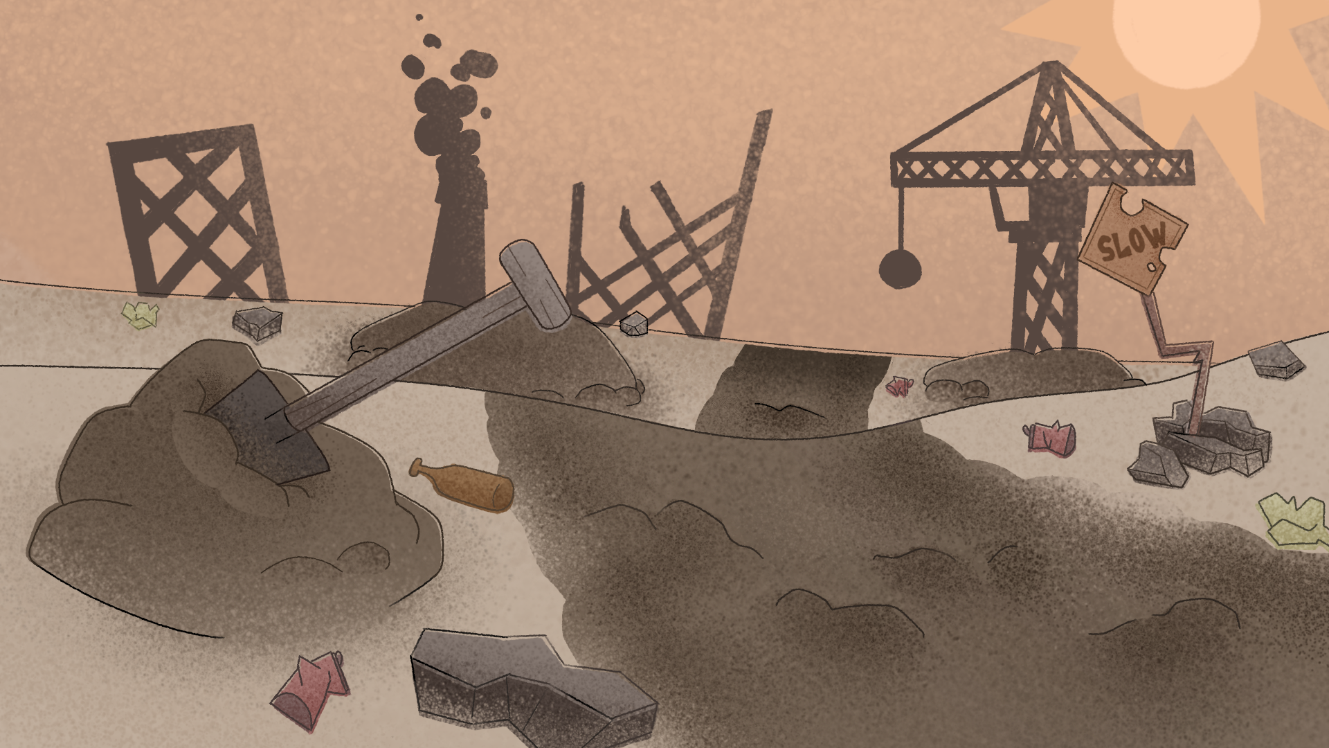 Excavation & Elevation worksite artwork