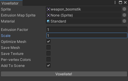 Unity Sprite Voxellator